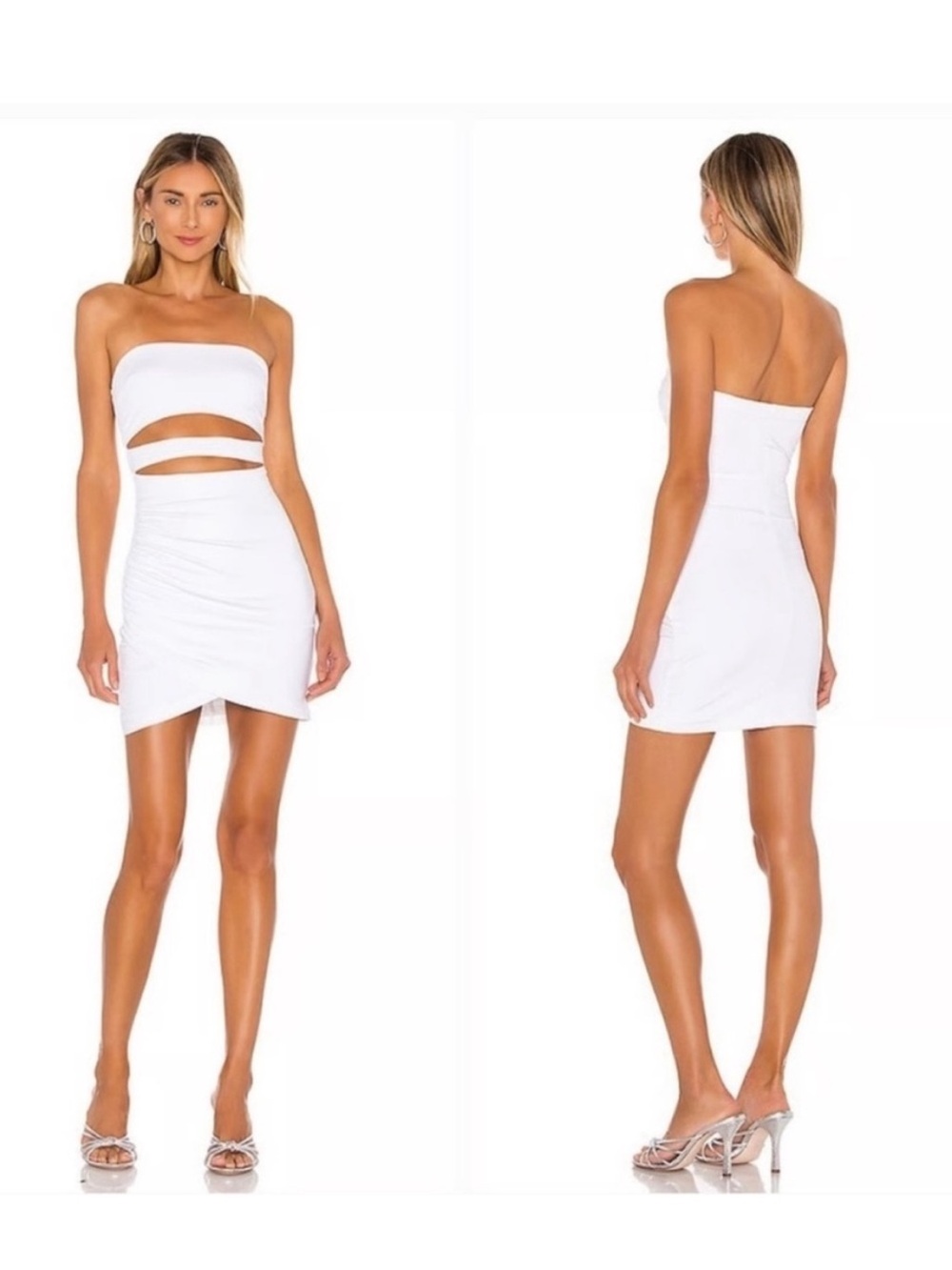Superdown Nara Mini Dress in White Small  NEW